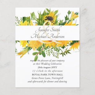 Ampersand de Casamento Moderno dos Girassóis de O