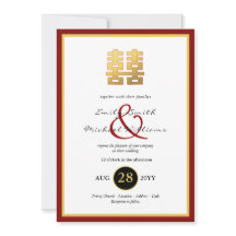 Ampersand do Convite de casamento FOTO chinês