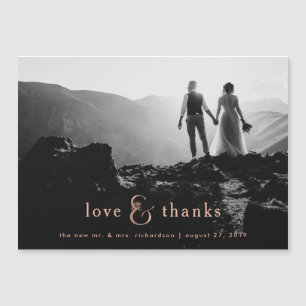 Ampersand Rosa Dourado Faux  Foto Obrigado