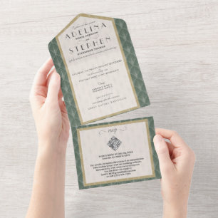 Ampersand Vintage RSVP Código QR Art Nouveau Casam