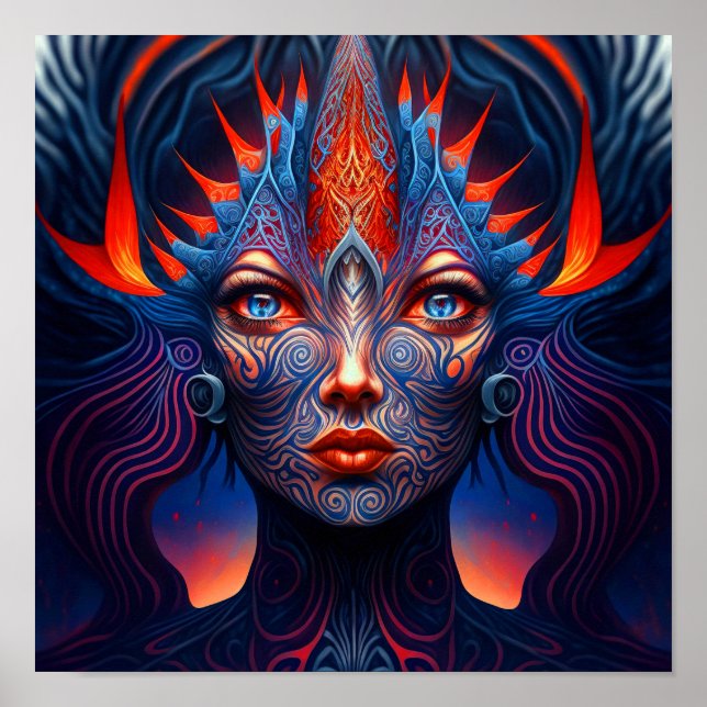 Amphitrite - Deusa da Impressão de Arte de Muro de (Frente)