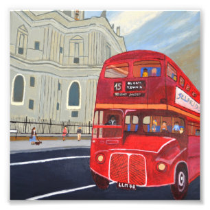 Ampliação da foto da Catedral de St.Paul e ônibus 