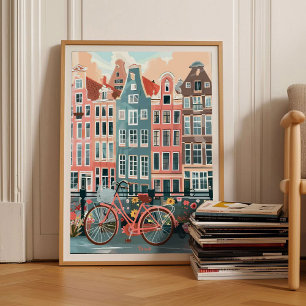 Amsterdã Impressão Amsterdã Ilustração Amsterdã