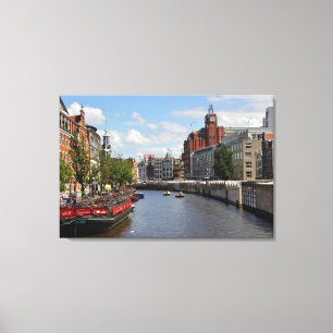 "Amsterdam Morning" Holland Canvas Wall Art