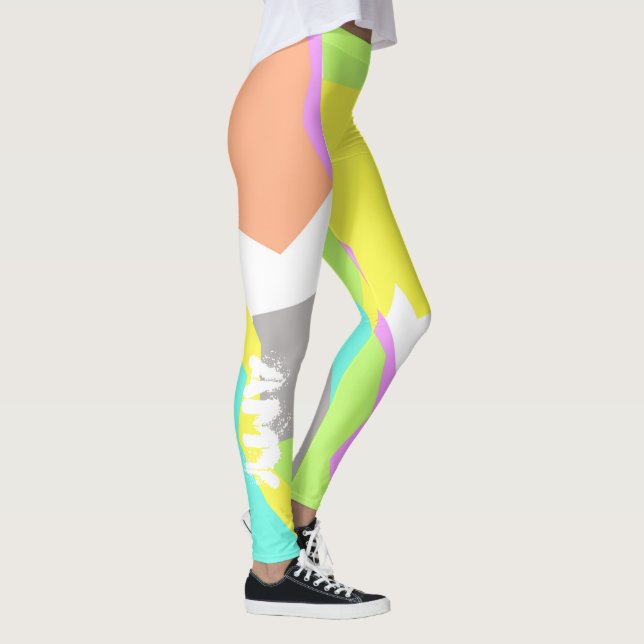 Amy Pastel Cores Leggings Positivas (Direita)