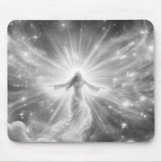 An Angel in the Clouds on a Thick Mousepad