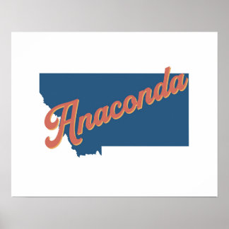 Anaconda, impressão do estado de Montana