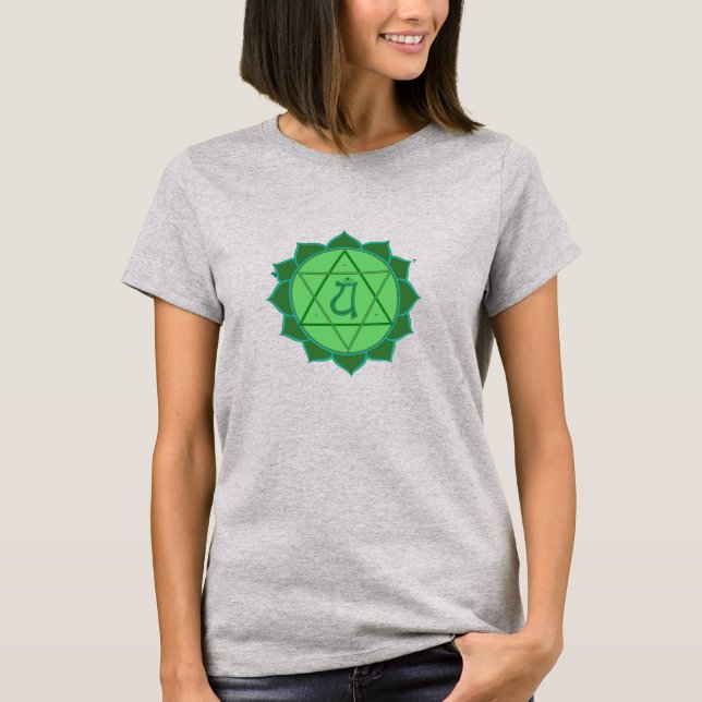 Anahata Chakra Damas Burnout T-Shirt (Frente)
