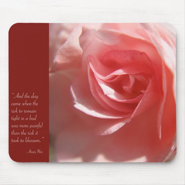 Anais Nin Quote Mousepad a rosa (Frente)