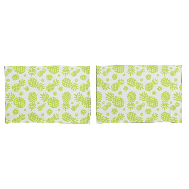 Ananás tropicais e flores de cor branca personaliz (Frente - conjunto)