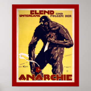 Anarquia - poster alemão de WWI (beira)