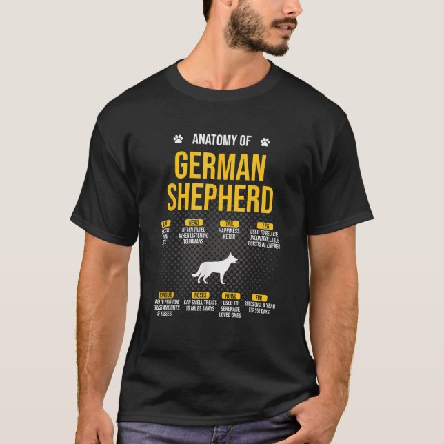 Anatomia Da Camisa Do Cachorro-German shepherd (Frente)