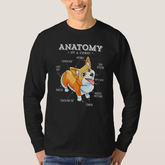 Anatomia De Corgi Corgis Cachorro Camisetas (Frente)