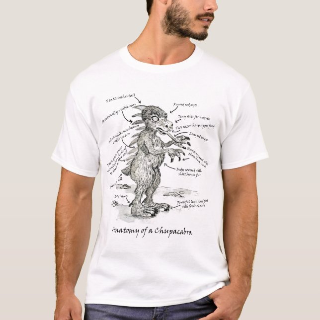 Anatomia de um t-shirt do Chupacabra (Frente)