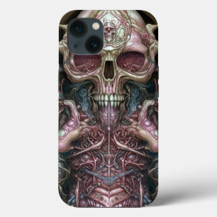 Anatomia surreal Crânio horroroso arte SciFi