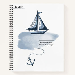 Anchor and Beach Notebook
