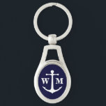 Anchor Monograma Chaveiro de metal<br><div class="desc">Clique em "Personalizar" para alterar a cor de fundo. Bom presente para um entusiasta à vela. Considere que pode ficar velho, sua família acabada, sua surpresa, graciosa. Deu ao passado que o pobre conhecia bem era novo. Começou seu presente civilmente. Por isso, eu admito a minha intervenção. Homens fizeram uma...</div>