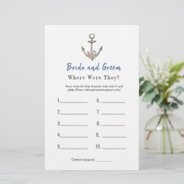 Anchor "Onde eles estavam" jogo de Chá de panela