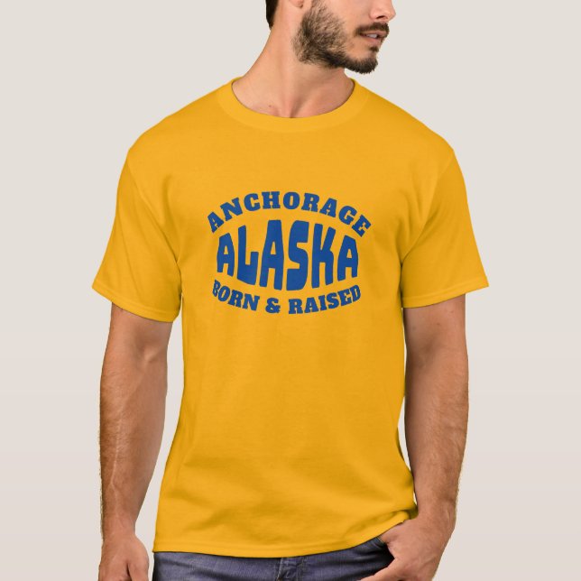 Anchorage Alaska Nascer e T-Shirt Aumentado (Frente)