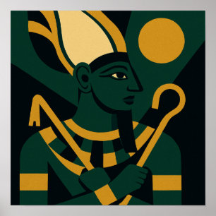 Ancião Osiris Divino Poster de Deus Egípcio