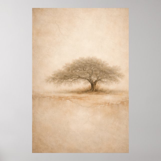 Ancient Oak | Southern Oak Tree Wall Art | Poster (Frente)
