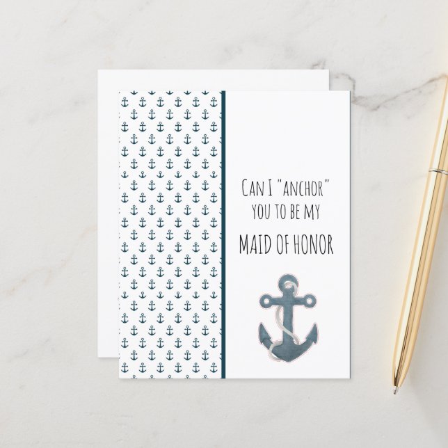 Âncora Azul Você Será Minha Dama de Honra (Frente/Verso In Situ)
