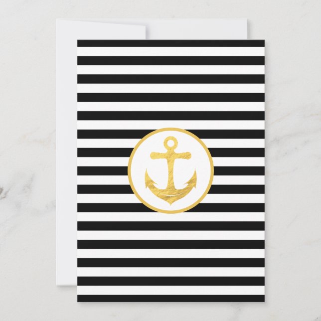 Âncora e faixas | Tema náutico | Cartões Saudáveis (Frente)