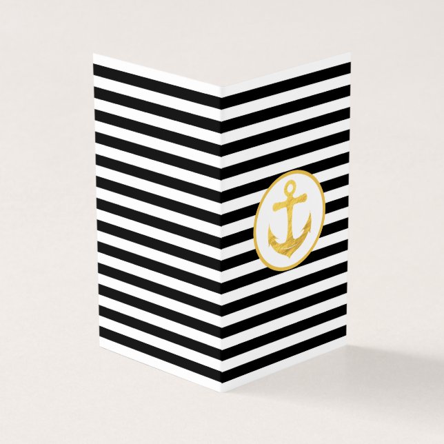 Âncora e faixas | Tema náutico | Cartões Saudáveis (Exterior)