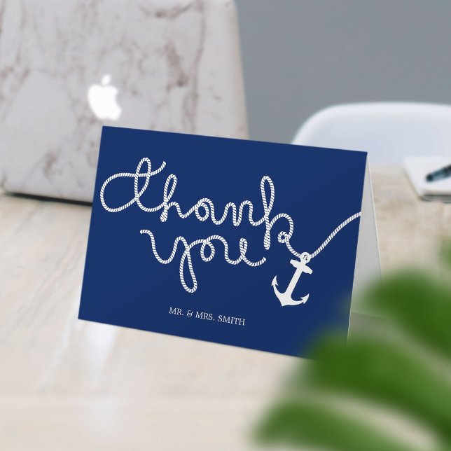 Âncora Náutica & Corda Agradecimento de Casamento (Criador carregado)