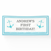 Âncora náutica e aniversário dos azul-céu das