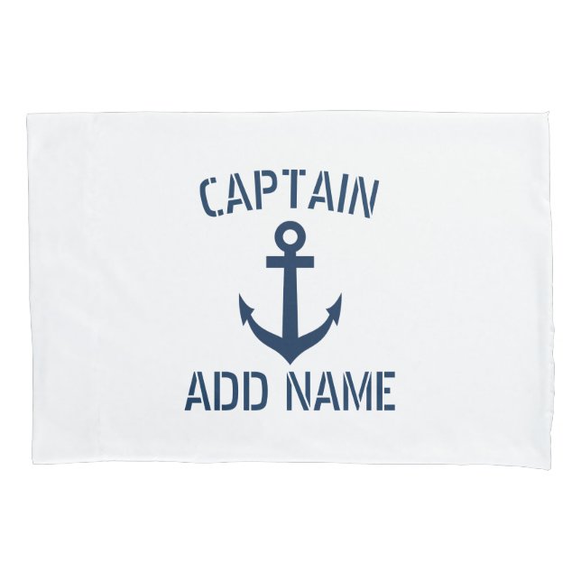 Âncora náutica marinho azul personalizada (Frente)