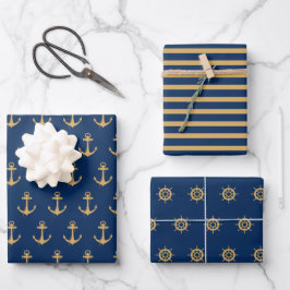 Ancoragem do Marinho Azul Dourado Náutico Tiras de