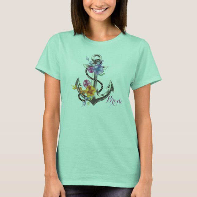 Ancore com t-shirt das flores (Frente)
