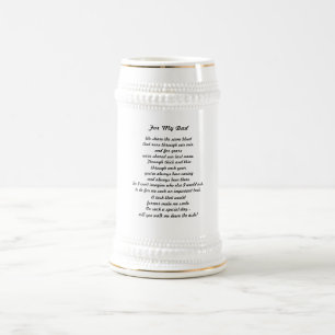 "Anda eu abaixo do corredor?" Caneca de cerveja