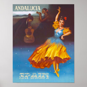 Andalucia, poster de viagens da espanha