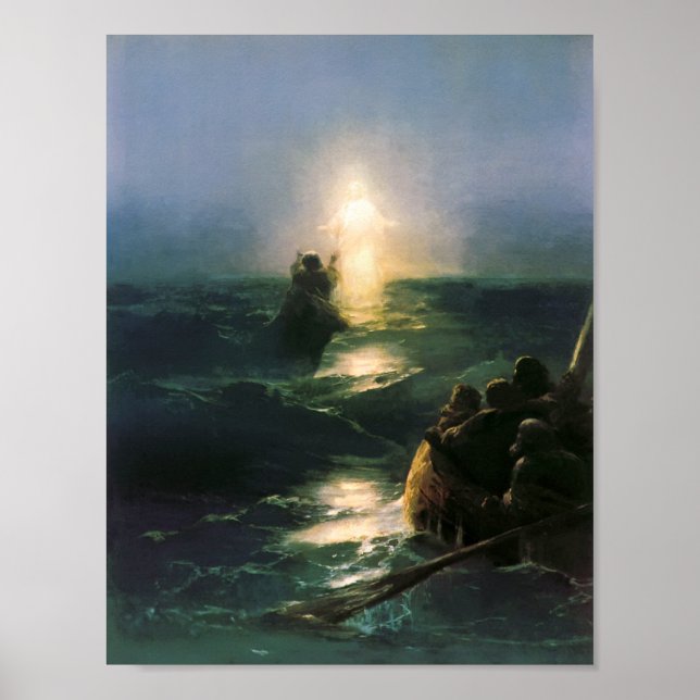 Andando Na Água, Ivan Aivazovsky Impressão (Frente)