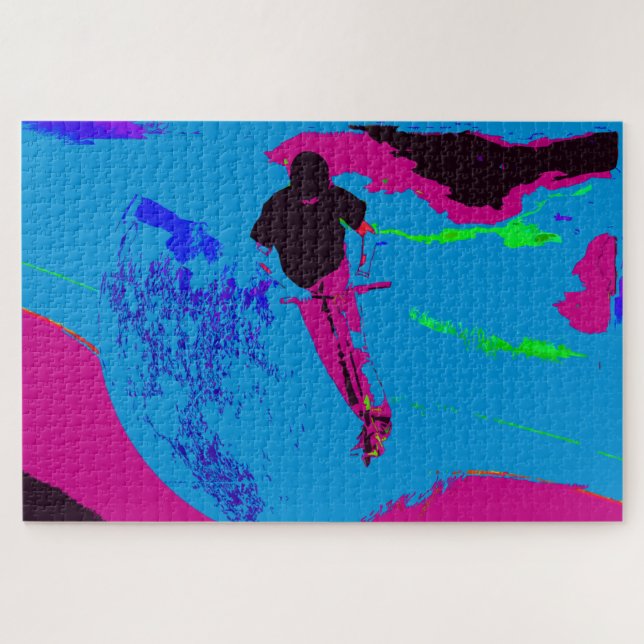 Andando pela galáxia - Quebra-cabeça de Patinete (Horizontal)