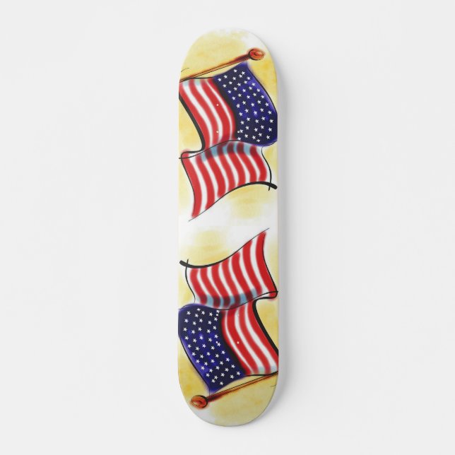 Andar de skate de bandeira americana de glória abs (Frente)