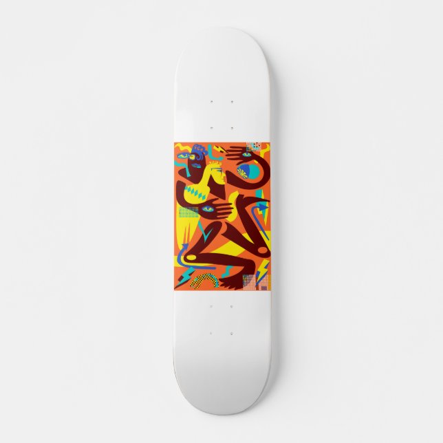 Andar moderno de skate pessoas (Frente)