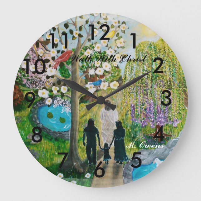 Ande Com O Relógio Do Cristo Com Números (Frente)