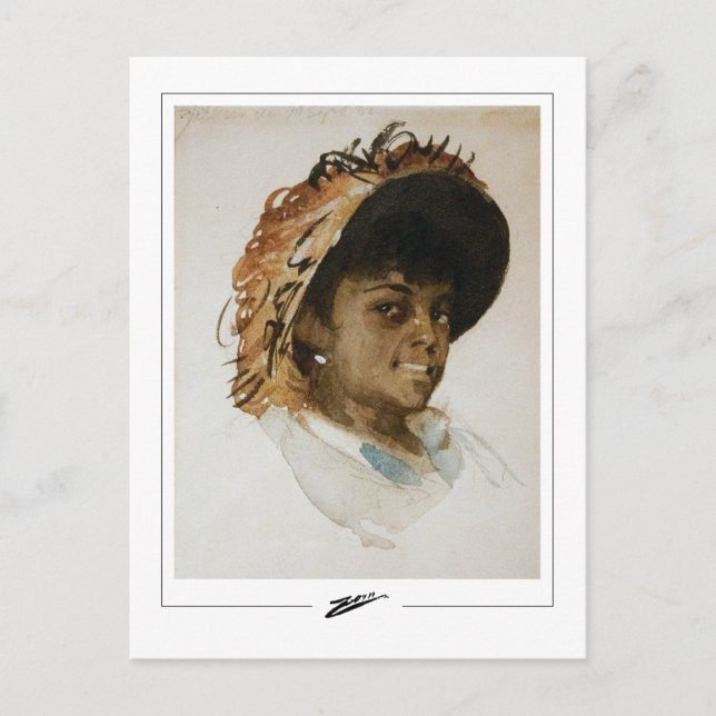Anders Zorn #347 - Cartão Postal de Arte Refinada (Frente)