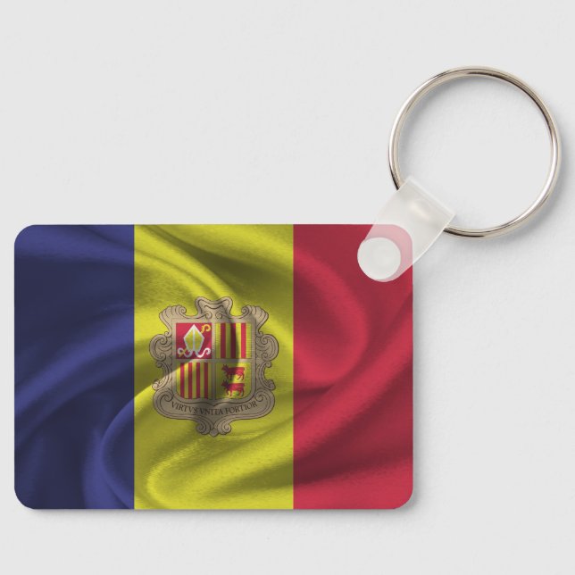 Andorra Flag Chaveiro (Frente)