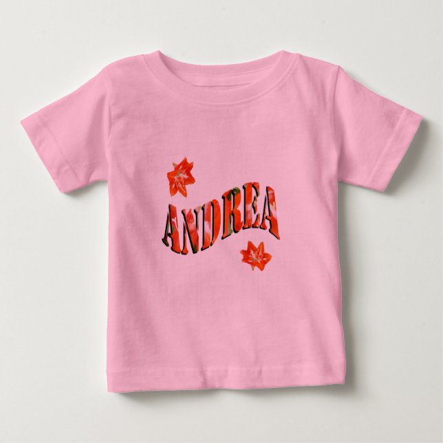 Andrea, Nome de Menina Feito de Lírios, Camiseta (Frente)