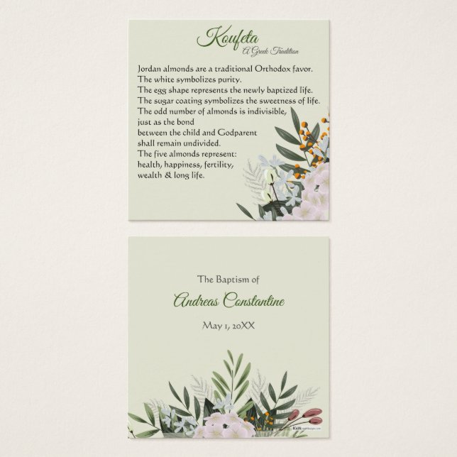 Andreas Koufeta Card (Frente & Verso)