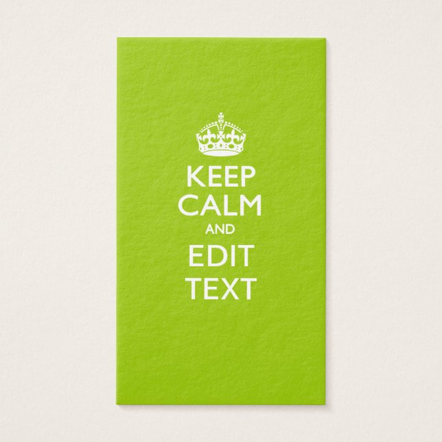 Android Green Mantém Calma E Seu Texto (Frente)