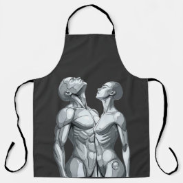 Android Union: Cyborg Couple All-Over Print Apron