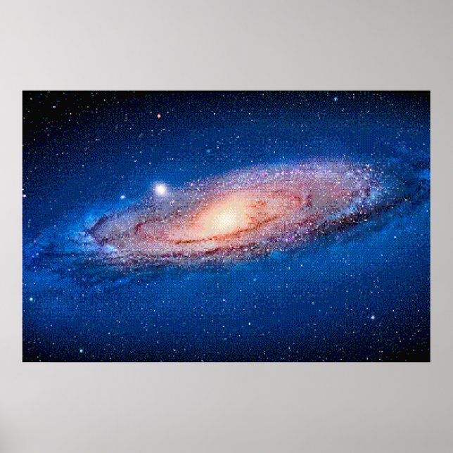 Andromeda Galaxy for NES, Pixel Art Poster (Frente)