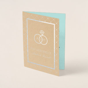 Anéis bloqueados - convite Wedding dobrado