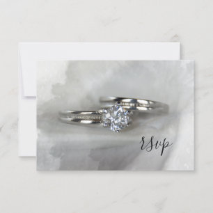 Anéis de Casamento Diamond em Placa RSVP de Cinza
