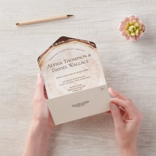 Anéis de latido de árvores de madeira de Casamento